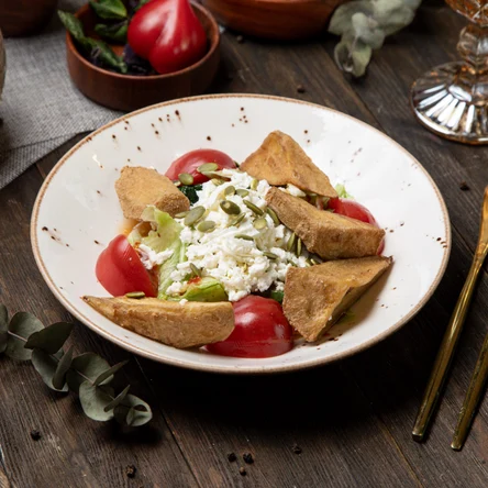 Теплый салат Хрустящие Баклажаны