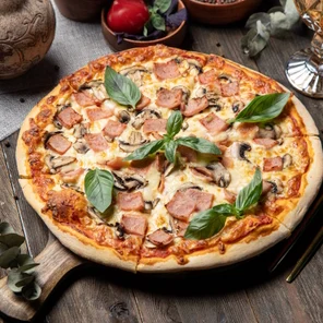 Пицца ветчина и грибы