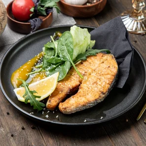 Семга на углях