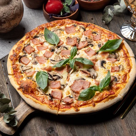 Пицца ветчина и грибы